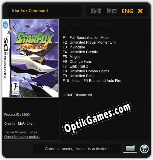 Star Fox Command: TRAINER AND CHEATS (V1.0.42)