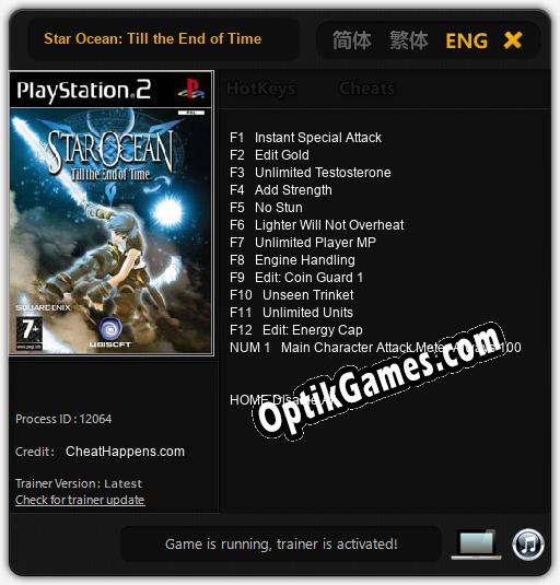 Star Ocean: Till the End of Time: Cheats, Trainer +13 [CheatHappens.com]