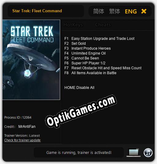 Star Trek: Fleet Command: Cheats, Trainer +8 [MrAntiFan]