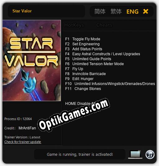 Star Valor: Trainer +11 [v1.8]