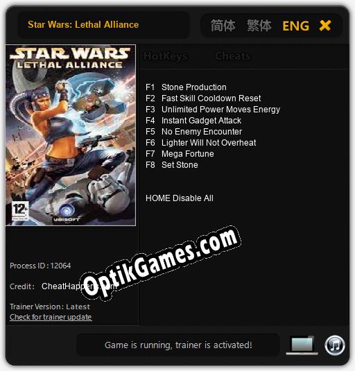 Star Wars: Lethal Alliance: TRAINER AND CHEATS (V1.0.24)