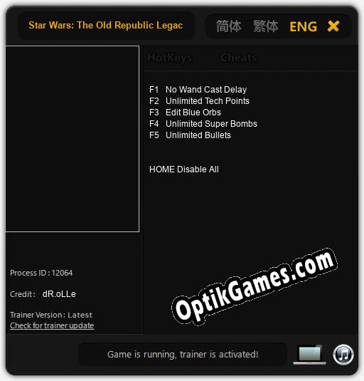 Star Wars: The Old Republic Legacy of the Sith: Trainer +5 [v1.3]