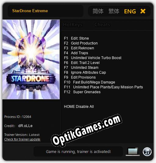 StarDrone Extreme: TRAINER AND CHEATS (V1.0.38)