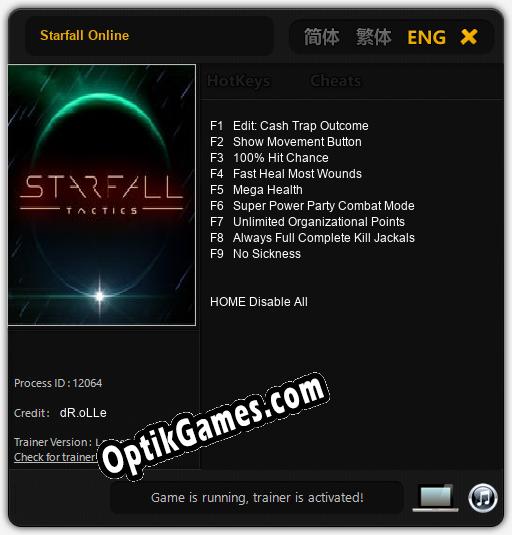 Trainer for Starfall Online [v1.0.8]