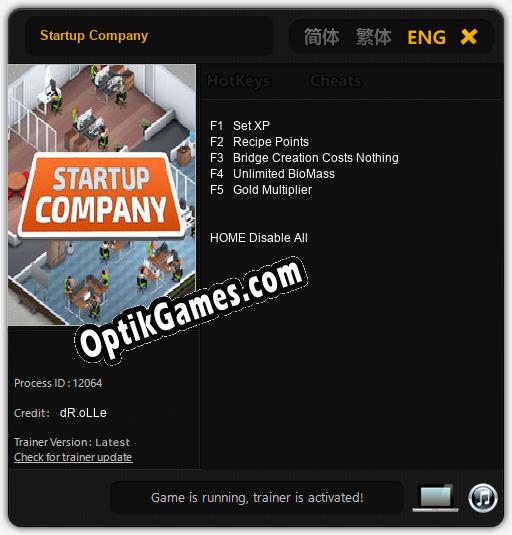 Startup Company: Trainer +5 [v1.3]