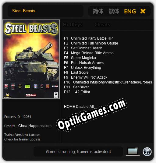 Steel Beasts: TRAINER AND CHEATS (V1.0.72)