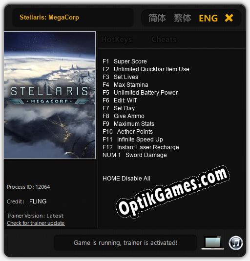 Trainer for Stellaris: MegaCorp [v1.0.7]