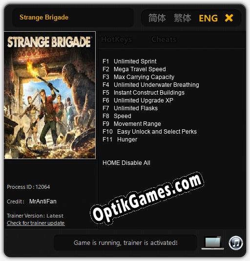 Strange Brigade: Trainer +11 [v1.7]