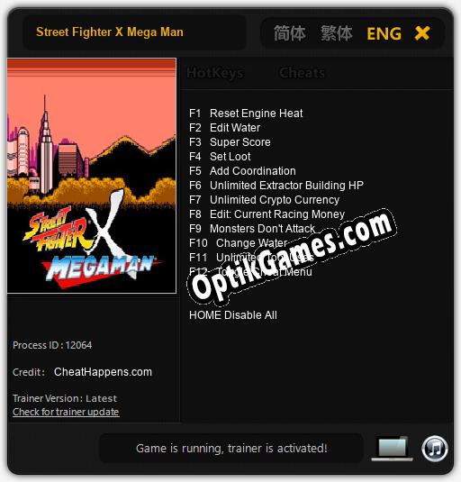 Trainer for Street Fighter X Mega Man [v1.0.5]