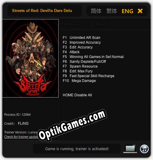 Streets of Red: Devils Dare Deluxe: TRAINER AND CHEATS (V1.0.7)