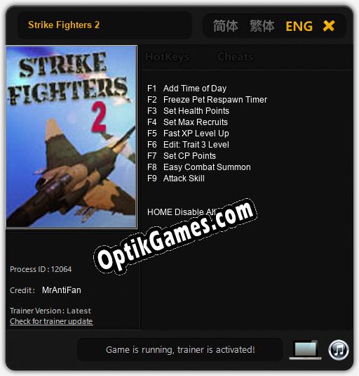 Strike Fighters 2: Cheats, Trainer +9 [MrAntiFan]