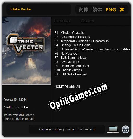 Strike Vector: Cheats, Trainer +11 [dR.oLLe]