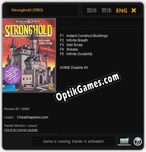 Stronghold (1993): Cheats, Trainer +5 [CheatHappens.com]