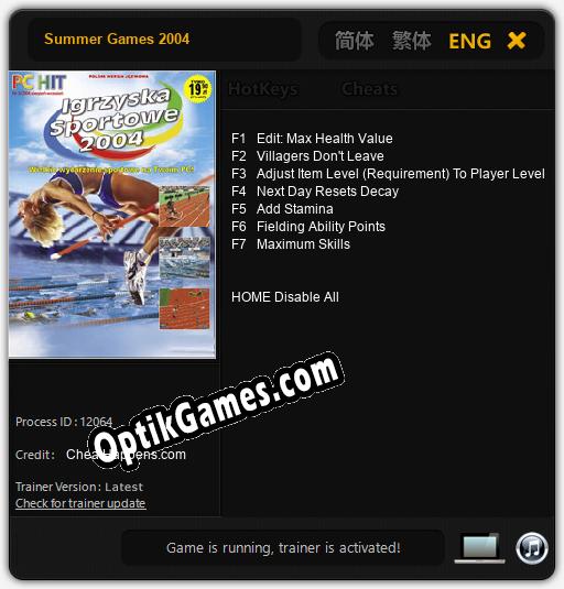 Summer Games 2004: Cheats, Trainer +7 [CheatHappens.com]