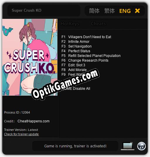 Super Crush KO: TRAINER AND CHEATS (V1.0.69)