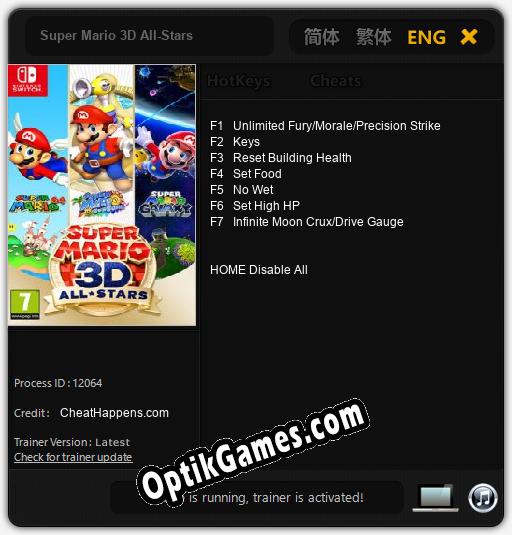 Super Mario 3D All-Stars: TRAINER AND CHEATS (V1.0.32)