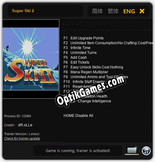 Super Ski 2: Trainer +14 [v1.1]