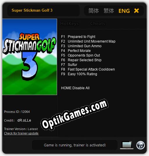 Super Stickman Golf 3: Cheats, Trainer +9 [dR.oLLe]