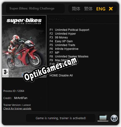 Super-Bikes: Riding Challenge: Trainer +10 [v1.4]