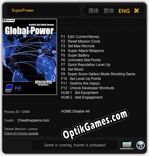 SuperPower: Trainer +14 [v1.9]