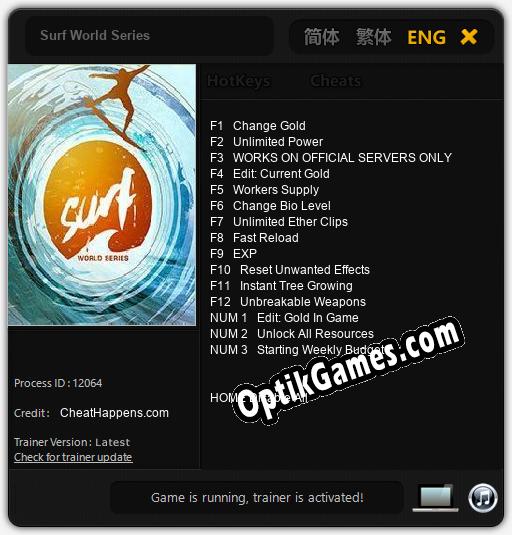 Surf World Series: TRAINER AND CHEATS (V1.0.87)