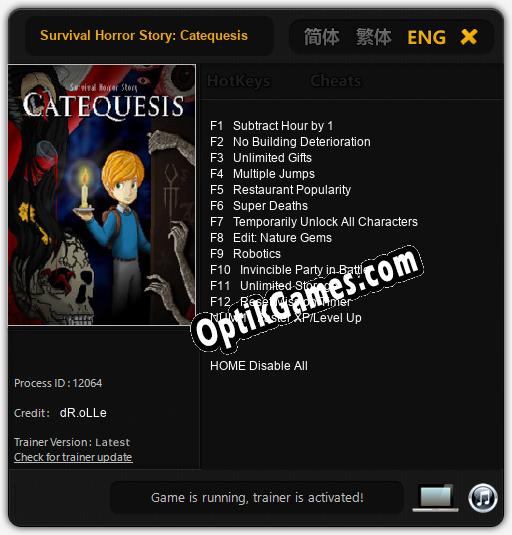 Survival Horror Story: Catequesis: Cheats, Trainer +13 [dR.oLLe]