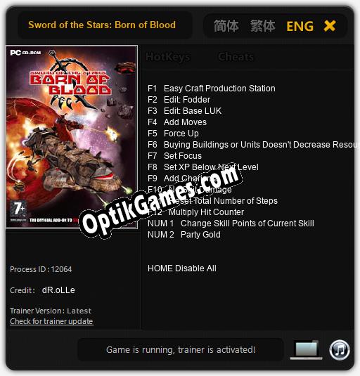 Sword of the Stars: Born of Blood: Cheats, Trainer +14 [dR.oLLe]