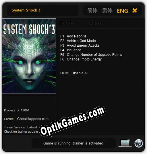 System Shock 3: Cheats, Trainer +6 [CheatHappens.com]