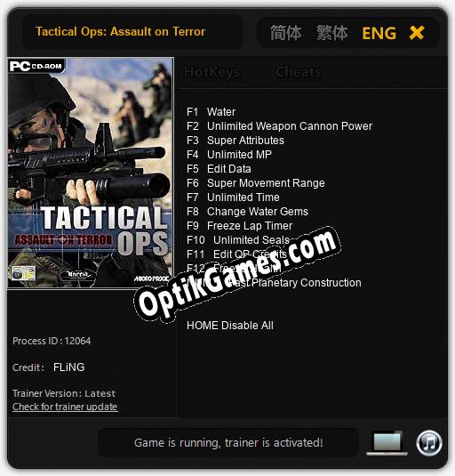 Tactical Ops: Assault on Terror: Cheats, Trainer +13 [FLiNG]