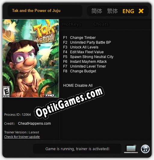 Tak and the Power of Juju: TRAINER AND CHEATS (V1.0.68)
