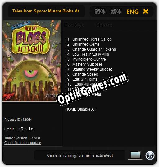 Tales from Space: Mutant Blobs Attack: Cheats, Trainer +12 [dR.oLLe]