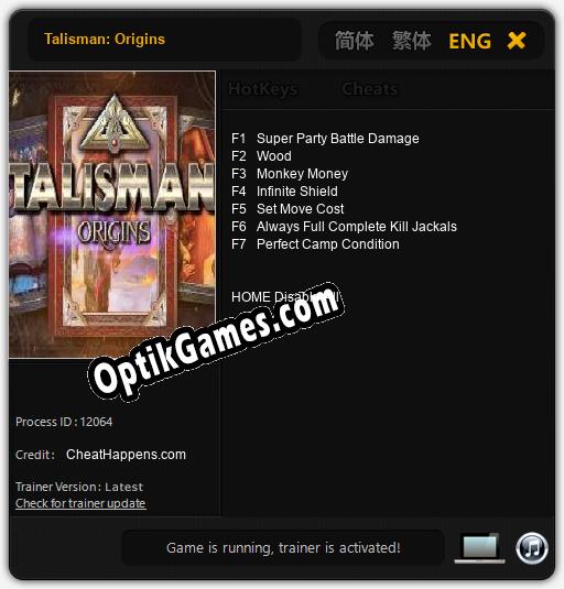 Trainer for Talisman: Origins [v1.0.4]