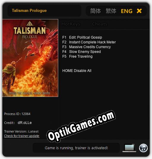 Trainer for Talisman Prologue [v1.0.7]