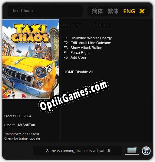 Taxi Chaos: Trainer +5 [v1.7]