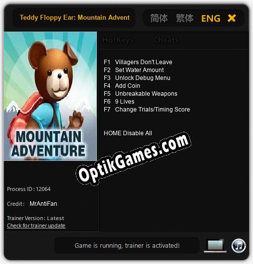 Teddy Floppy Ear: Mountain Adventure: TRAINER AND CHEATS (V1.0.25)