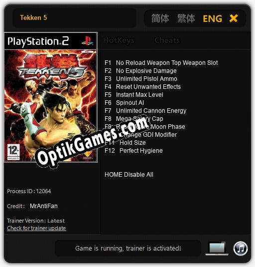 Tekken 5: Trainer +12 [v1.9]