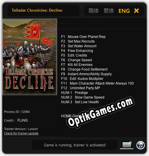 Telladar Chronicles: Decline: Cheats, Trainer +15 [FLiNG]