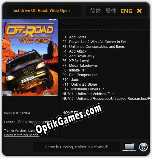 Test Drive Off-Road: Wide Open: Trainer +14 [v1.8]