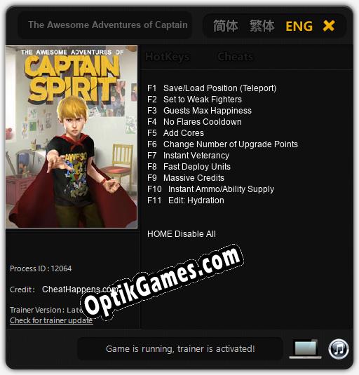 Trainer for The Awesome Adventures of Captain Spirit [v1.0.7]