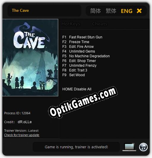 The Cave: Cheats, Trainer +9 [dR.oLLe]