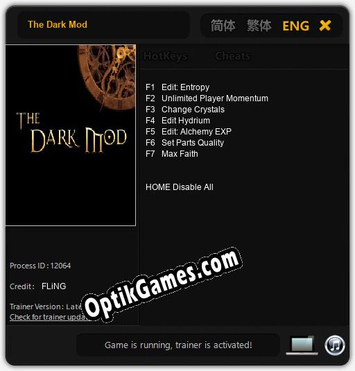 The Dark Mod: TRAINER AND CHEATS (V1.0.23)