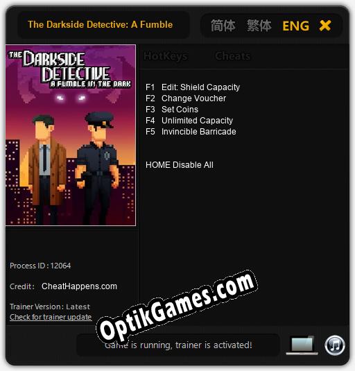 The Darkside Detective: A Fumble in the Dark: Cheats, Trainer +5 [CheatHappens.com]