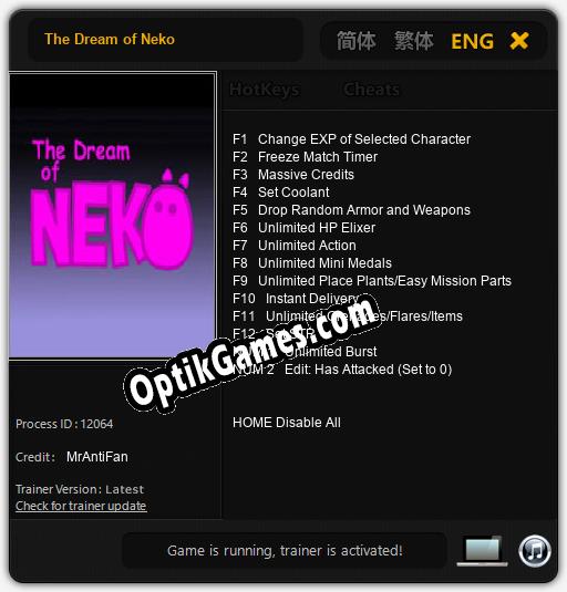 The Dream of Neko: TRAINER AND CHEATS (V1.0.64)