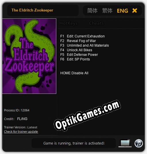 The Eldritch Zookeeper: Cheats, Trainer +6 [FLiNG]