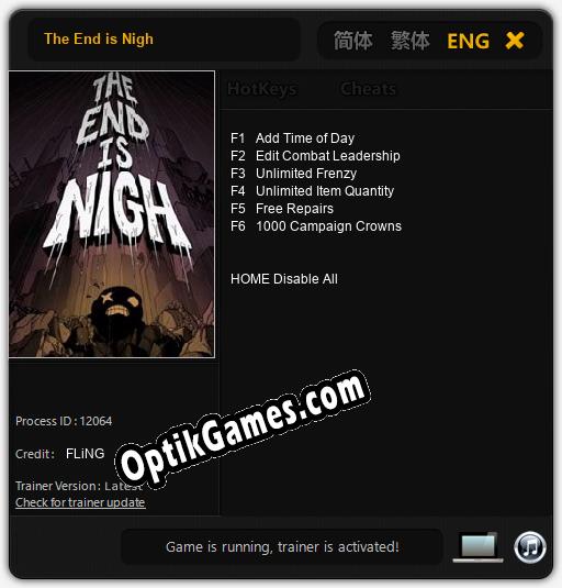 The End is Nigh: Cheats, Trainer +6 [FLiNG]
