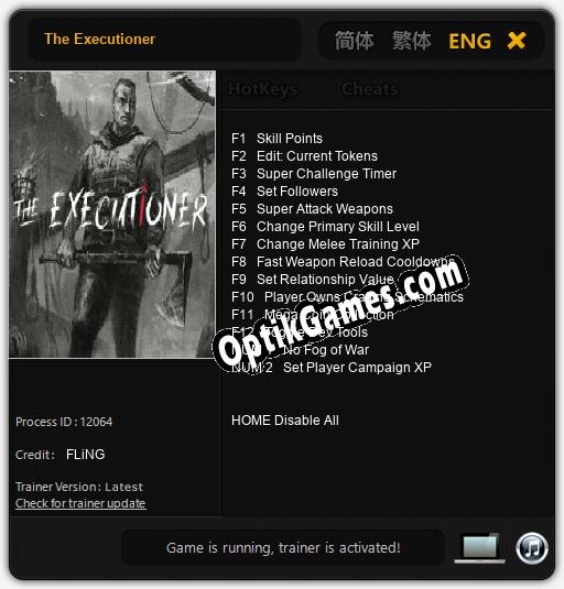 The Executioner: TRAINER AND CHEATS (V1.0.31)