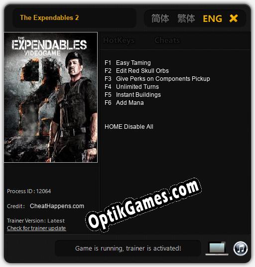 The Expendables 2: TRAINER AND CHEATS (V1.0.68)