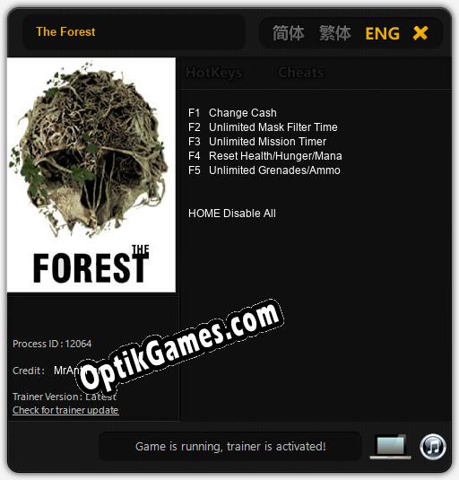 The Forest: Trainer +5 [v1.9]