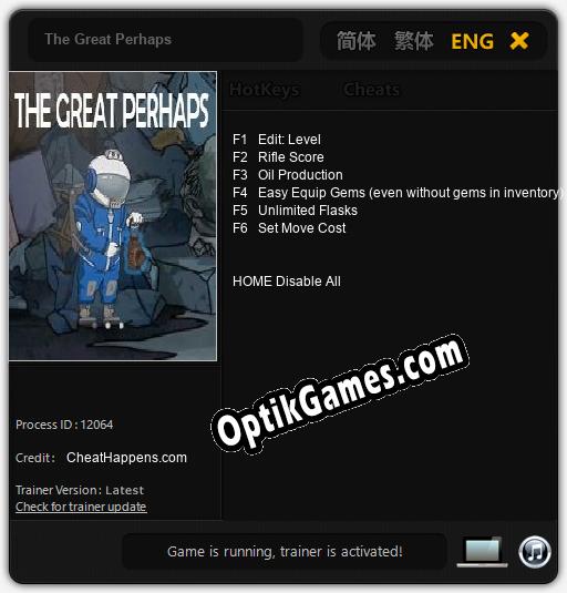 The Great Perhaps: TRAINER AND CHEATS (V1.0.73)