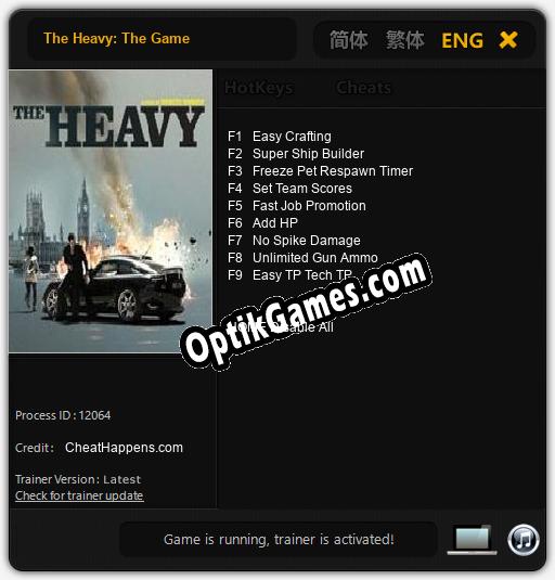 The Heavy: The Game: Trainer +9 [v1.6]